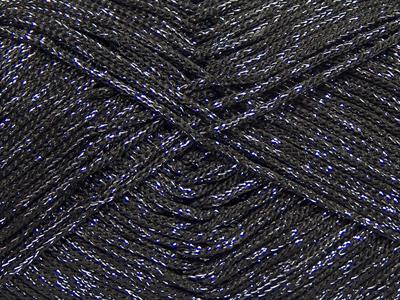 4x100gr. MACRAME CORD METALLIC  Siyah, Gümüş Metalik Simli, Yazlık İplikler, Makrame, Tığ İşi, Düz iplikler