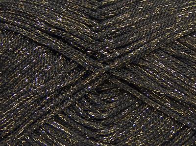 4x100gr. MACRAME CORD METALLIC  Altın, Koyu Kahverengi Metalik Simli, Yazlık İplikler, Makrame, Tığ İşi, Düz iplikler