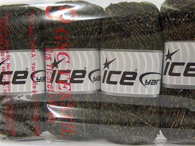 4x100gr. MACRAME CORD METALLIC  Altın, Koyu Kahverengi Metalik Simli, Yazlık İplikler, Makrame, Tığ İşi, Düz iplikler