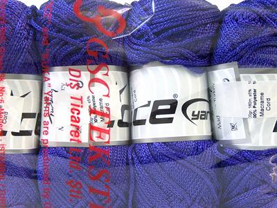 4x100gr. MACRAME CORD  Mor Yazlık İplikler, Makrame, Tığ İşi, Düz iplikler