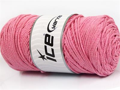250 gr ICE YARNS MACRAME COTTON BULKY (100% Cotton) Yarn Baby Pink