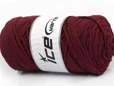 250 gr ICE YARNS MACRAME COTTON BULKY (100% Cotton) Hand Knitting Yarn Burgundy
