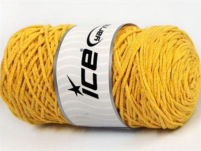 250 gr ICE YARNS MACRAME COTTON BULKY (100% Cotton) Hand Knitting Yarn Yellow