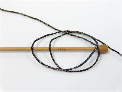 250 gr ICE YARNS MACRAME COTTON GLITZ (90% Cotton) Yarn Black Gold