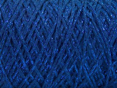 250 gr ICE YARNS MACRAME COTTON GLITZ (90% Cotton) Hand Knitting Yarn Blue