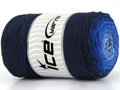 1x250gr. MACRAME COTTON MAGIC Pamuk Mavi Tonları Yazlık İplikler, Makrame, Pamuk, Tığ İşi, Worsted