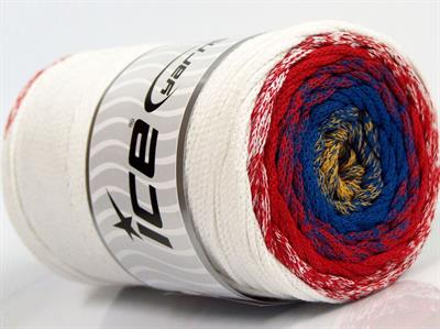 250 gr ICE YARNS MACRAME COTTON MAGIC (100% Cotton) Yarn White Red Blue Gold