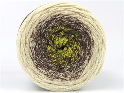 1x250gr. MACRAME COTTON MAGIC Pamuk Kahverengi, Krem, Sarı Yazlık İplikler, Makrame, Pamuk, Tığ İşi, Worsted