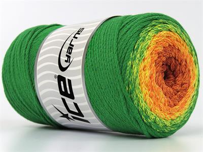 1x250gr. MACRAME COTTON MAGIC Pamuk Yeşil, Turuncu, Sarı, Bakır Yazlık İplikler, Makrame, Pamuk, Tığ İşi, Worsted