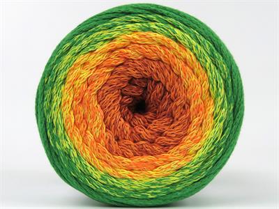 1x250gr. MACRAME COTTON MAGIC Pamuk Yeşil, Turuncu, Sarı, Bakır Yazlık İplikler, Makrame, Pamuk, Tığ İşi, Worsted