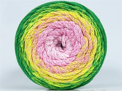 1x250gr. MACRAME COTTON MAGIC Pamuk Yeşil, Pembe, Sarı Yazlık İplikler, Makrame, Pamuk, Tığ İşi, Worsted