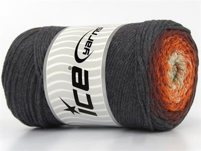 1x250gr. MACRAME COTTON MAGIC Pamuk Turuncu, Gri, Açık Mint Yeşili, Bakır Yazlık İplikler, Makrame, Pamuk, Tığ İşi, Worsted