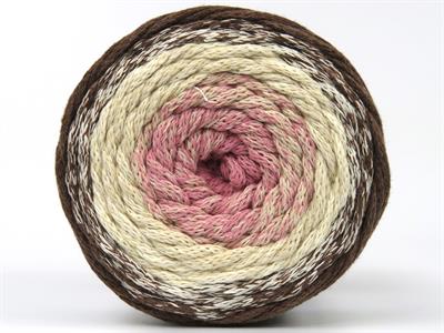 1x250gr. MACRAME COTTON MAGIC Pamuk Pembe, Krem, Deve Tüyü Yazlık İplikler, Makrame, Pamuk, Tığ İşi, Worsted