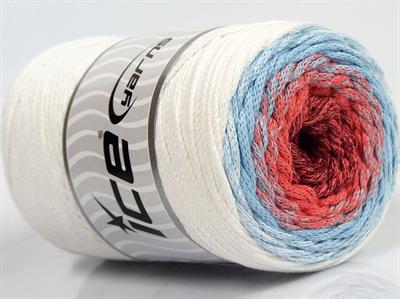 250 gr ICE YARNS MACRAME COTTON MAGIC (100% Cotton) Yarn White Light Blue Light Salmon Burgundy
