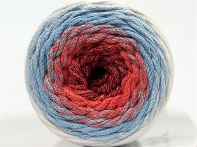 250 gr ICE YARNS MACRAME COTTON MAGIC (100% Cotton) Yarn White Light Blue Light Salmon Burgundy