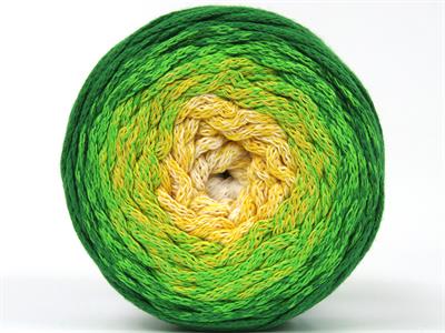 1x250gr. MACRAME COTTON MAGIC Pamuk Beyaz, Sarı, Yeşil Tonları Yazlık İplikler, Makrame, Pamuk, Tığ İşi, Worsted