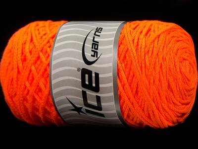 1x250gr. MACRAME COTTON Pamuk Neon Turuncu Yazlık İplikler, Makrame, Pamuk, Tığ İşi, Düz iplikler