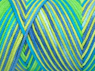 1x250gr. MACRAME COTTON PRINT Pamuk Mavi, Leylak, Yeşil Tonları Yazlık İplikler, Makrame, Pamuk, Tığ İşi, Düz iplikler