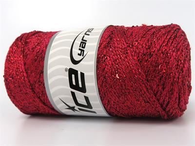 2x200gr. MACRAME GLITZ PAILLETTE Metalik Simli Kırmızı Metalik Simli, Yazlık İplikler, Makrame, Boncuklu Pullu, Tığ İşi, Worsted