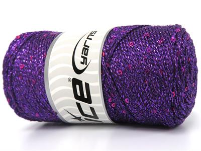 2x200gr. MACRAME GLITZ PAILLETTE Metalik Simli Mor Metalik Simli, Yazlık İplikler, Makrame, Boncuklu Pullu, Tığ İşi, Worsted