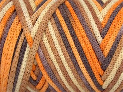 1x250gr. MACRAME VISCOT COLOR 3MM Viskon, Pamuk Turuncu, Sarı, Kahverengi Tonları Yazlık İplikler, Makrame, Pamuk, Tığ İşi, Düz iplikler, Çok Kalın