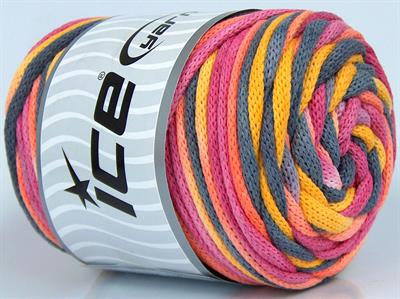 1x500gr. MACRAME VISCOT COLOR 5MM Viskon, Pamuk Pembe, Turuncu, Sarı, Açık Gri Yazlık İplikler, Makrame, Pamuk, Tığ İşi, Düz iplikler, Çok Kalın