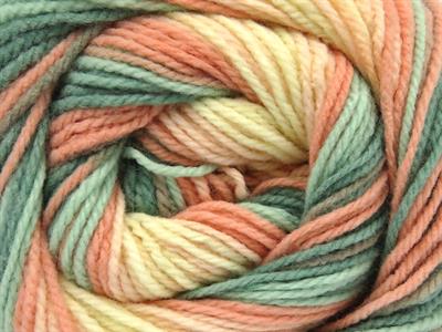 4x100gr. MAGIC LIGHT Akrilik Krem, Yeşil Tonları, Somon Tonları Kışlık, Bebe, Batik Desenli, 100% Akrilik