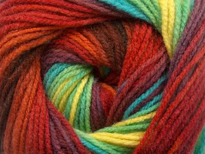 Lot of 4 x 100gr Skeins Ice Yarns MAGIC LIGHT Yarn Yellow Green Turquoise Maroon Red Burgundy