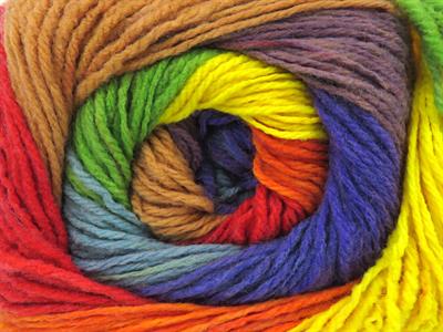 4x100gr. MAGIC LIGHT Akrilik Gökkuşağı Kışlık, Bebe, Batik Desenli, 100% Akrilik