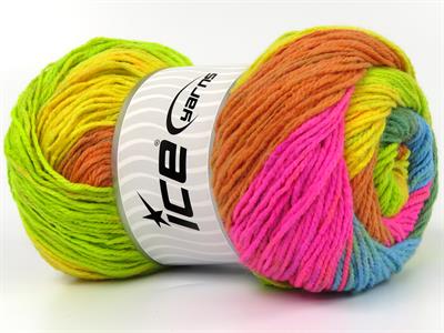 4x100gr. MAGIC LIGHT Akrilik Gökkuşağı Kışlık, Bebe, Batik Desenli, 100% Akrilik