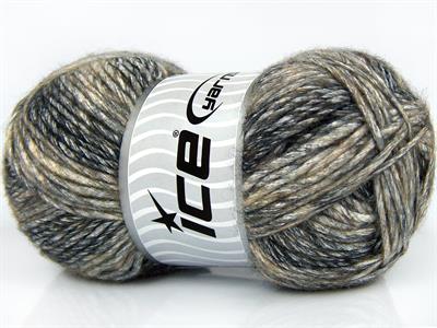 2x150gr. MEGA STAR Yün, Akrilik Siyah, Krem, Haki Kışlık, Yün, Batik Desenli