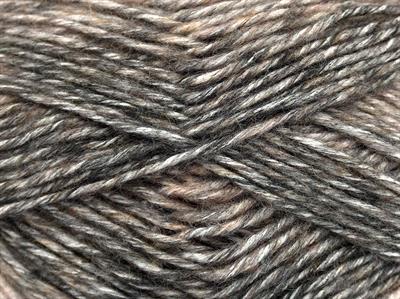 2x150gr. MEGA STAR Yün, Akrilik Siyah, Krem, Açık Somon Kışlık, Yün, Batik Desenli