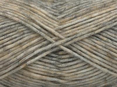 2x150gr. MEGA STAR Yün, Akrilik Krem, Açık Gri, Bej Kışlık, Yün, Batik Desenli