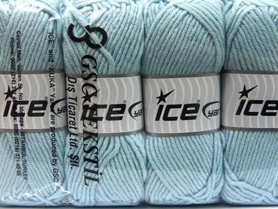 4x100gr. MERINO CHUNKY Akrilik, Merino Yün Bebe Mavisi Lüks, Merinos, Kışlık, Yün, Kalın