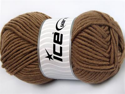 4x100gr. MERINO CHUNKY Akrilik, Merino Yün Kahverengi Lüks, Merinos, Kışlık, Yün, Kalın