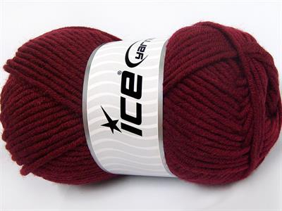 4x100gr. MERINO CHUNKY Akrilik, Merino Yün Bordo Lüks, Merinos, Kışlık, Yün, Kalın