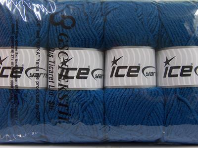 4x100gr. MERINO CHUNKY Akrilik, Merino Yün Koyu Mavi Lüks, Merinos, Kışlık, Yün, Kalın