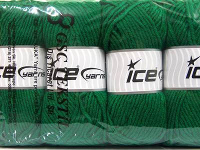 4x100gr. MERINO CHUNKY Akrilik, Merino Yün Koyu yeşil Lüks, Merinos, Kışlık, Yün, Kalın