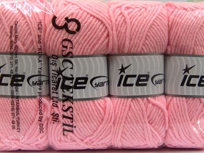 4x100gr. MERINO CHUNKY Akrilik, Merino Yün Açık Pembe Lüks, Merinos, Kışlık, Yün, Kalın