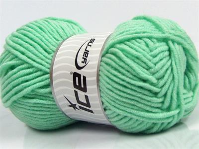 4x100gr. MERINO CHUNKY Akrilik, Merino Yün Nane Yeşil Lüks, Merinos, Kışlık, Yün, Kalın