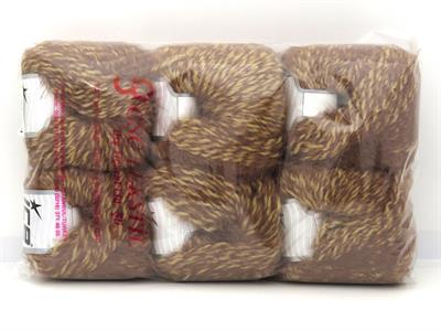 Lot of 6 Skeins Ice Yarns MERINO FUR (40% Superwash Merino Wool) Yarn Camel