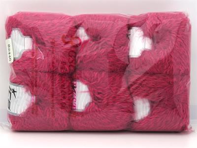 6x50gr. MERINO FUR  Fuşya Lüks, Merinos, Kışlık, Yün