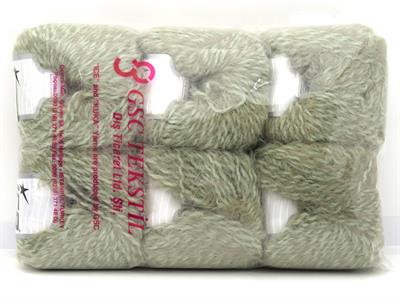 Lot of 6 Skeins Ice Yarns MERINO FUR (40% Superwash Merino Wool) Yarn Water Green