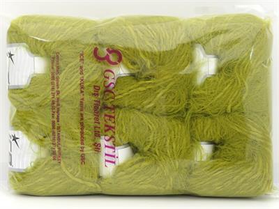 6x50gr. MERINO FUR WORSTED  Zeytin Yeşili Lüks, Merinos, Kışlık, Yün