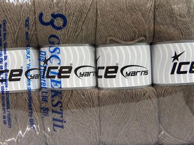 4x100gr. MERINO GOLD Akrilik, Merino Yün Koyu Bej Lüks, Merinos, Kışlık