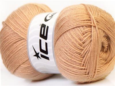 4x100gr. MERINO GOLD Akrilik, Merino Yün Açık Kahve Lüks, Merinos, Kışlık