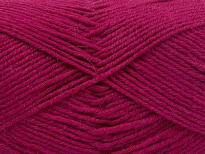 4x100gr. MERINO GOLD LIGHT Akrilik, Merino Yün Koyu Fuşya Lüks, Merinos, Kışlık