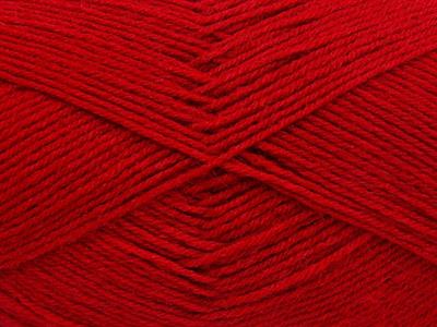 4x100gr. MERINO GOLD Akrilik, Merino Yün Kırmızı Lüks, Merinos, Kışlık