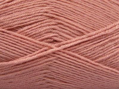 4x100gr. MERINO GOLD Akrilik, Merino Yün Gül pembe Lüks, Merinos, Kışlık