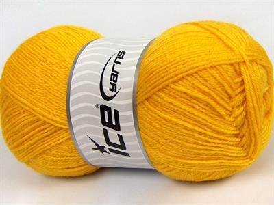 4x100gr. MERINO GOLD Akrilik, Merino Yün Sarı Lüks, Merinos, Kışlık